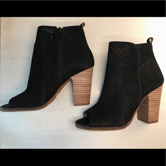 Lucky Brand Shoes - Lucky Brand Black Suede Heeled Booties
